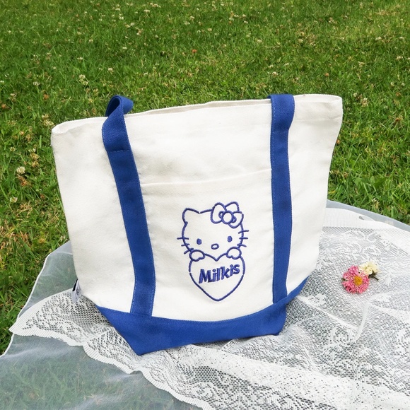 Sanrio Handbags - Milkis x Hello Kitty Canvas Eco Tote